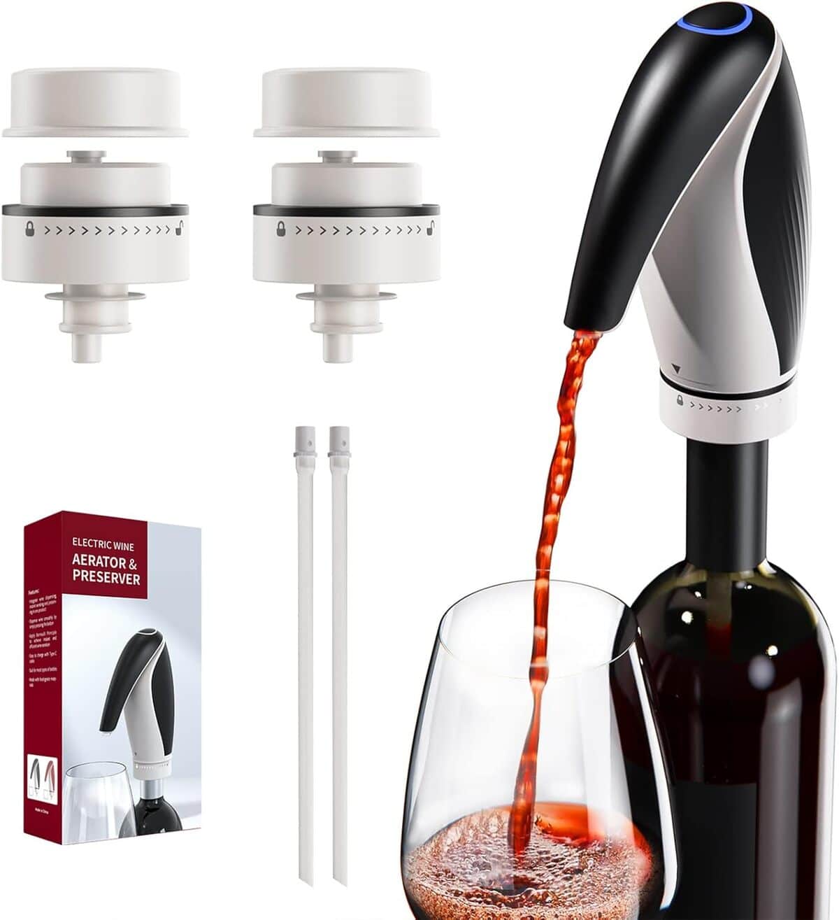 Test : kIEKRO bec verseur aérateur de vin électrique noir