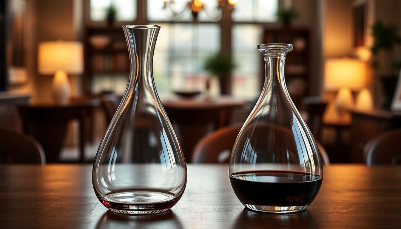 Différences entre carafe et décanteur