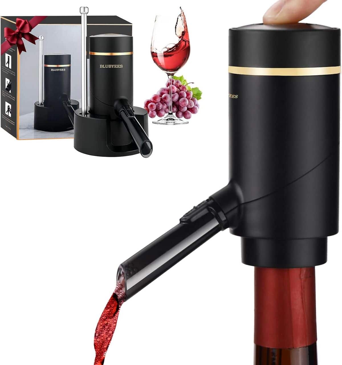 Test : bLUBYEES aérateur de vin électrique 3 en 1