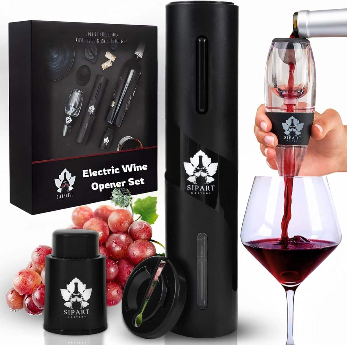 Test de l'ensemble tire-bouchon électrique 5 en 1 : efficacité et élégance