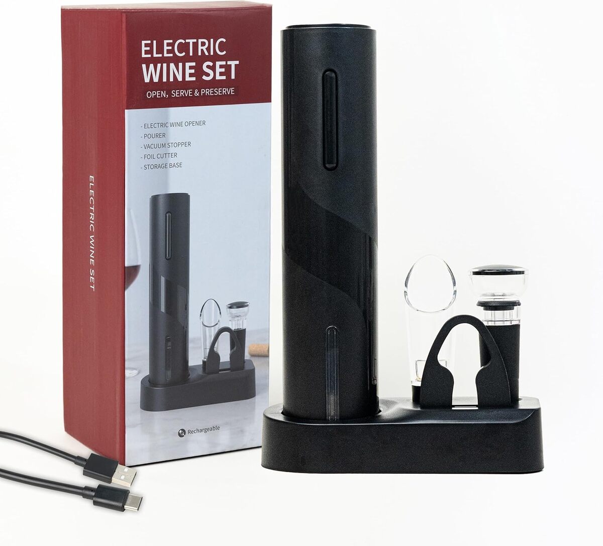 Test : elTeeCee décapsuleur électrique, coffret cadeau pour vin