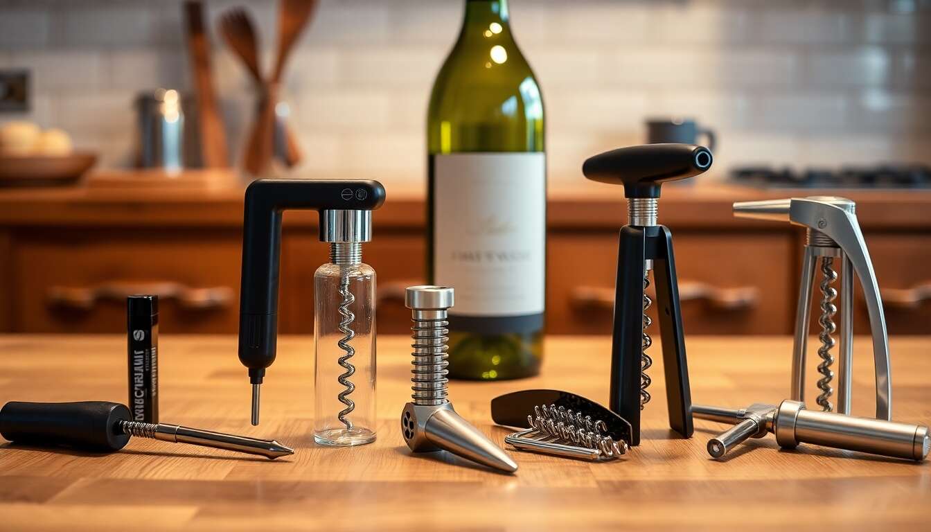 Innovations modernes : tire-bouchons électriques et à levier