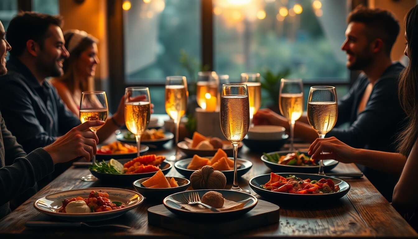 Secrets d'une soirée réussie : accords pétillants et tapas