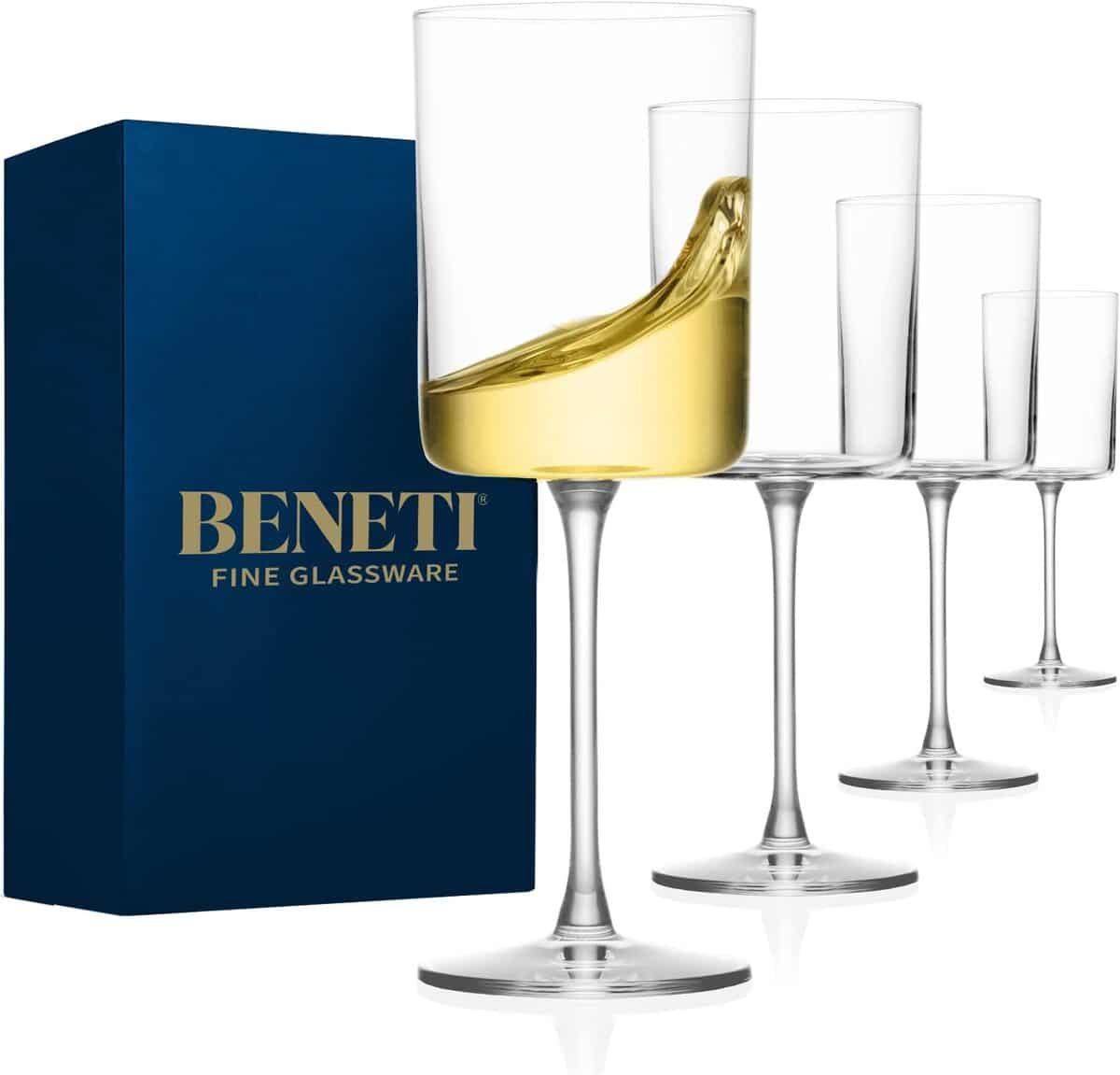 Avis sur les verres à vin carrés Beneti : élégance soufflée à la main