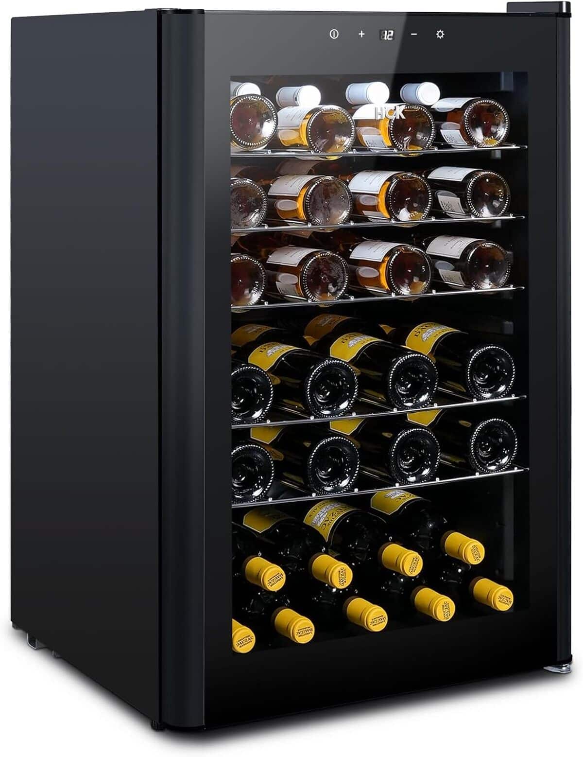 Test de la cave à vin HCK : frigo 1 zone 115L pour 48 bouteilles