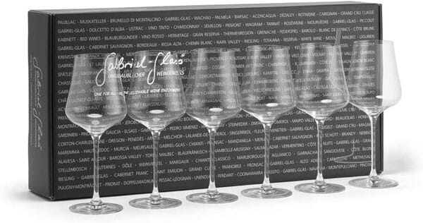Palatina Werkstatt ® Lot de 6 verres à vin universels édition standard avec un grand chiffon doux de seulement 150 g et passent au lave-vaisselle