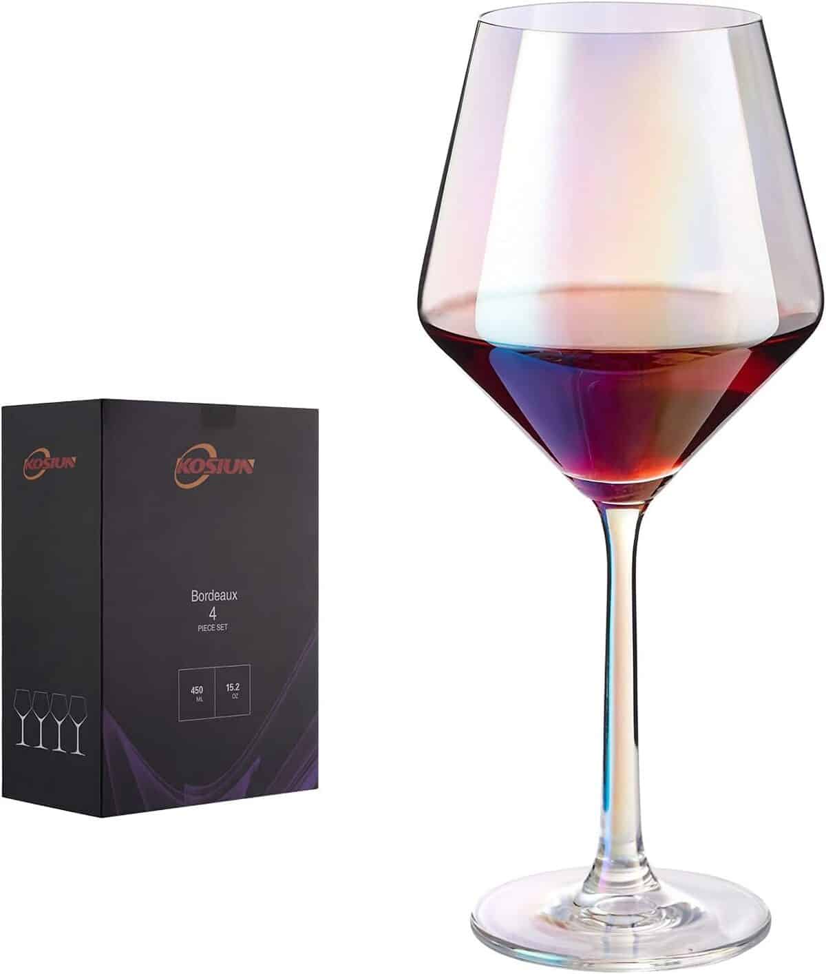 Avis sur le lot de verres à vin Kosiun en cristal soufflé à la main