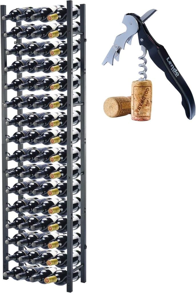 Test du casier à vin Lendo Online : 64 bouteilles, noir élégant