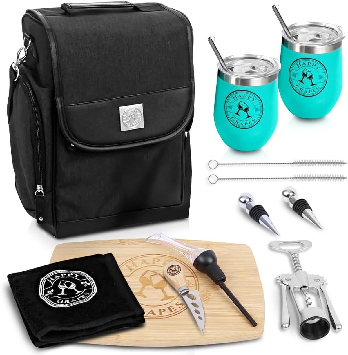 Test du sac à vin Happy Grapes (gobelets gris)