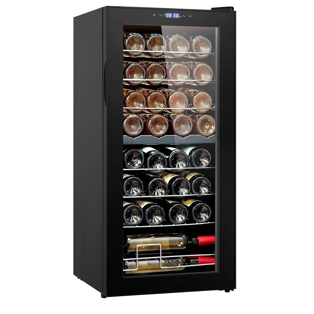 Test : vevor cave à vin 32 bouteilles, double zone et température