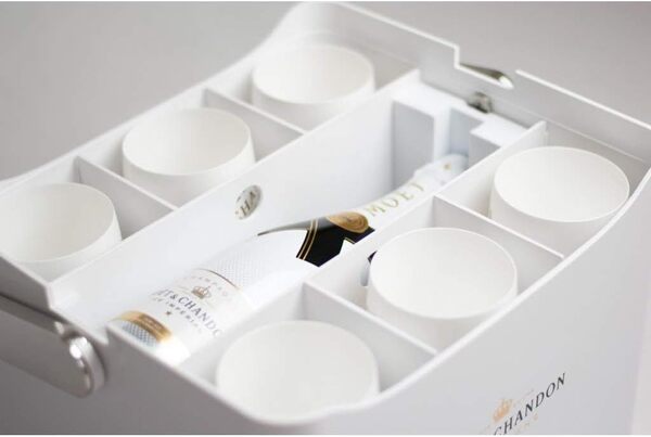 Moët & Chandon Ice Impérial Festival Glacière Transportable Box pour 2 bouteilles de champagne et 6 verres - Édition limitée