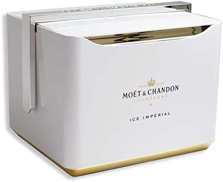 Moët & Chandon - Calici Ice Impérial per champagne e prosecco in acrilico, con un set di sottobicchieri di carta Blu