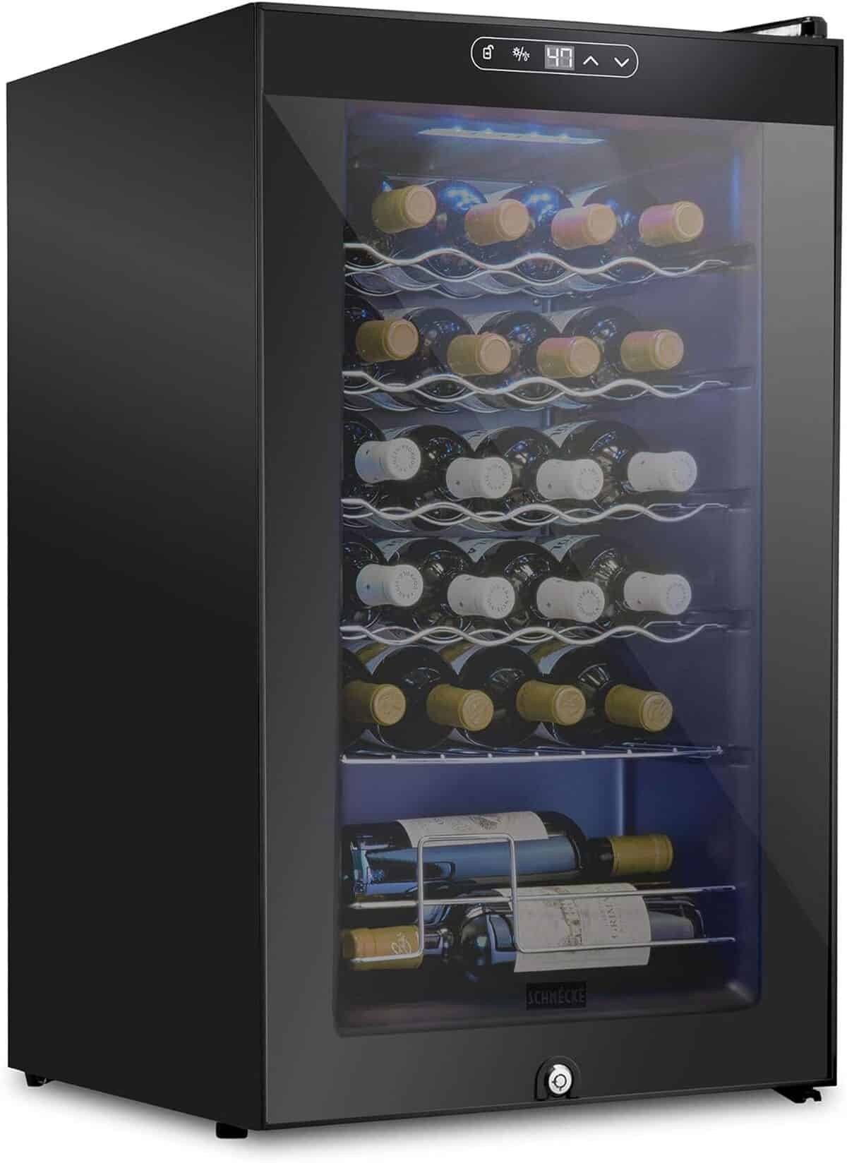 Test : réfrigérateur à vin Schmécké 24 bouteilles, contrôle numérique