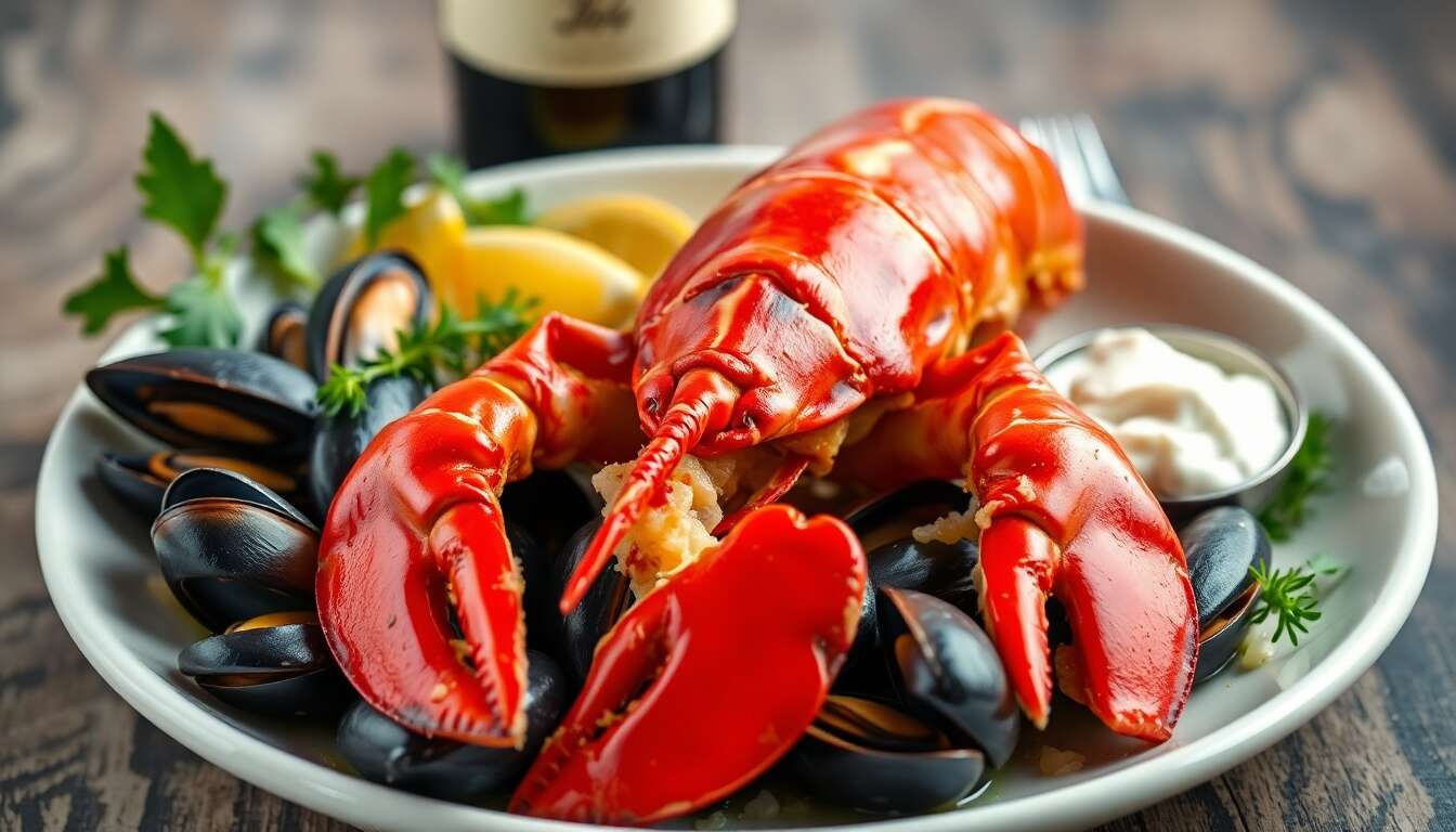Recette locale : homard rôti et moules maraîchines