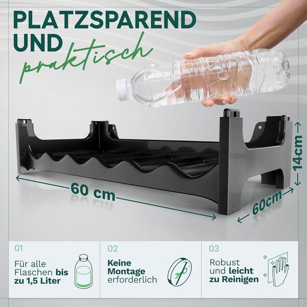 Novaliv casier à Bouteilles | vin Anthracite en Plastique Robuste pour 144 Bouteilles (Anthracite, 24)
