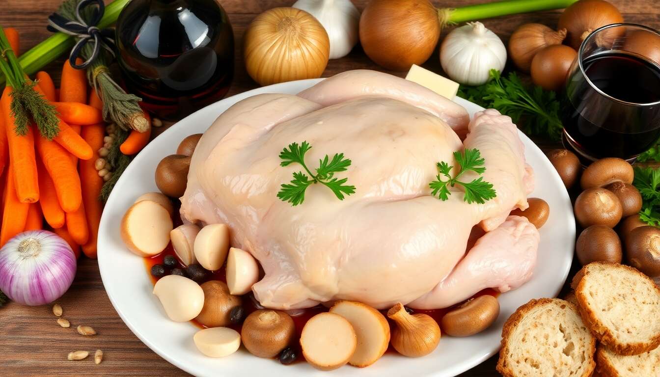 Découvrez le poulet façon coq au vin