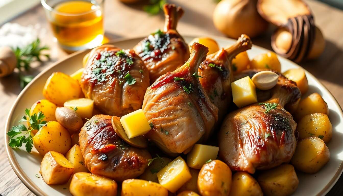 Délices de canard aux pommes sarladaises
