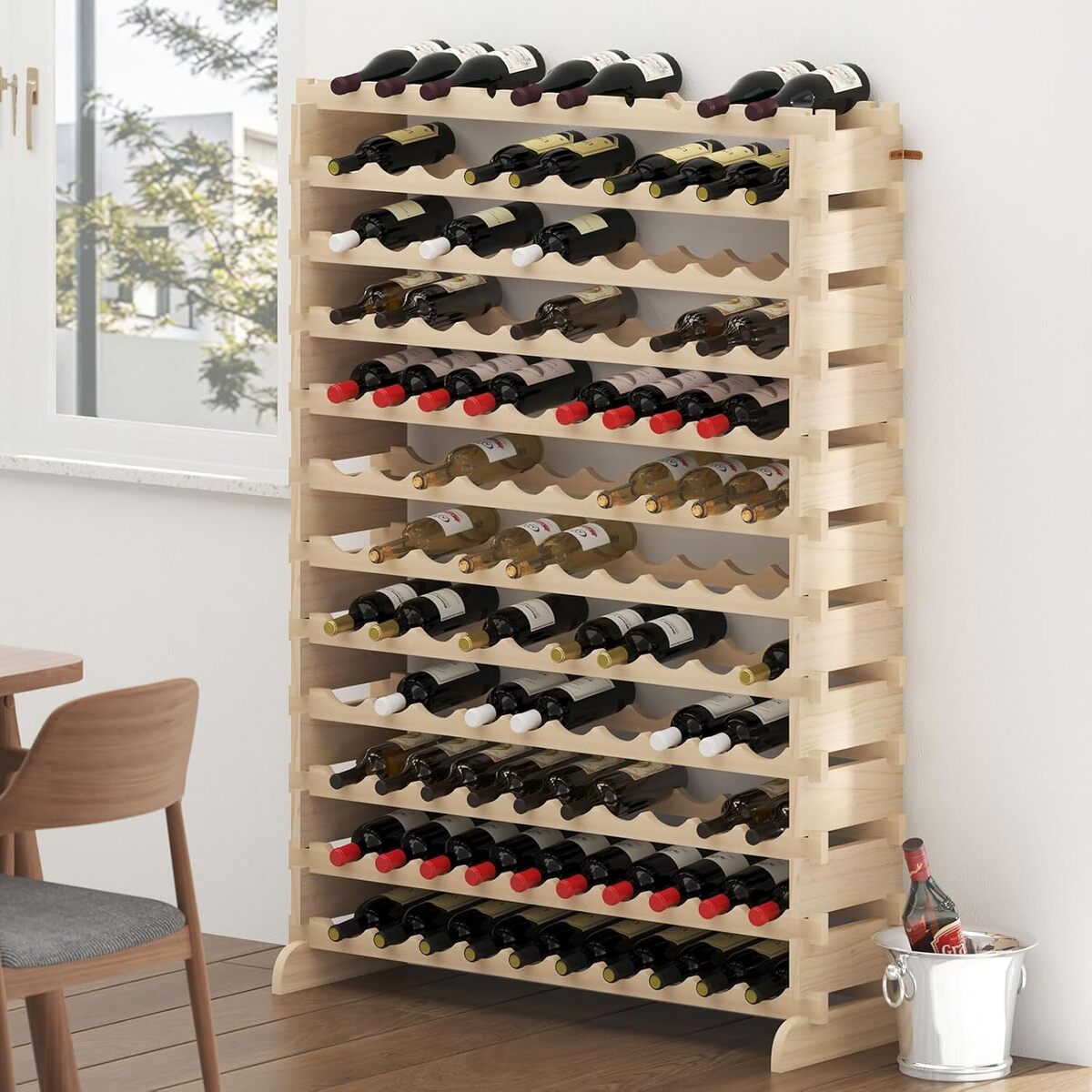 Test de l'étagère à vin SDHYL WS120 : capacité et design anti-dumping