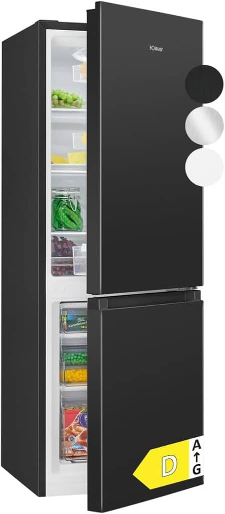 Test du réfrigérateur Bomann KG322-1 : performance et élégance en noir