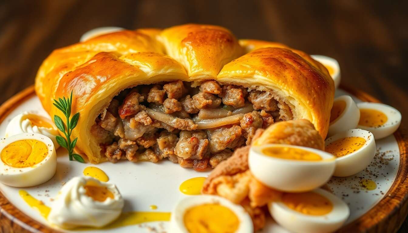 Délice en croûte aux 3 viandes