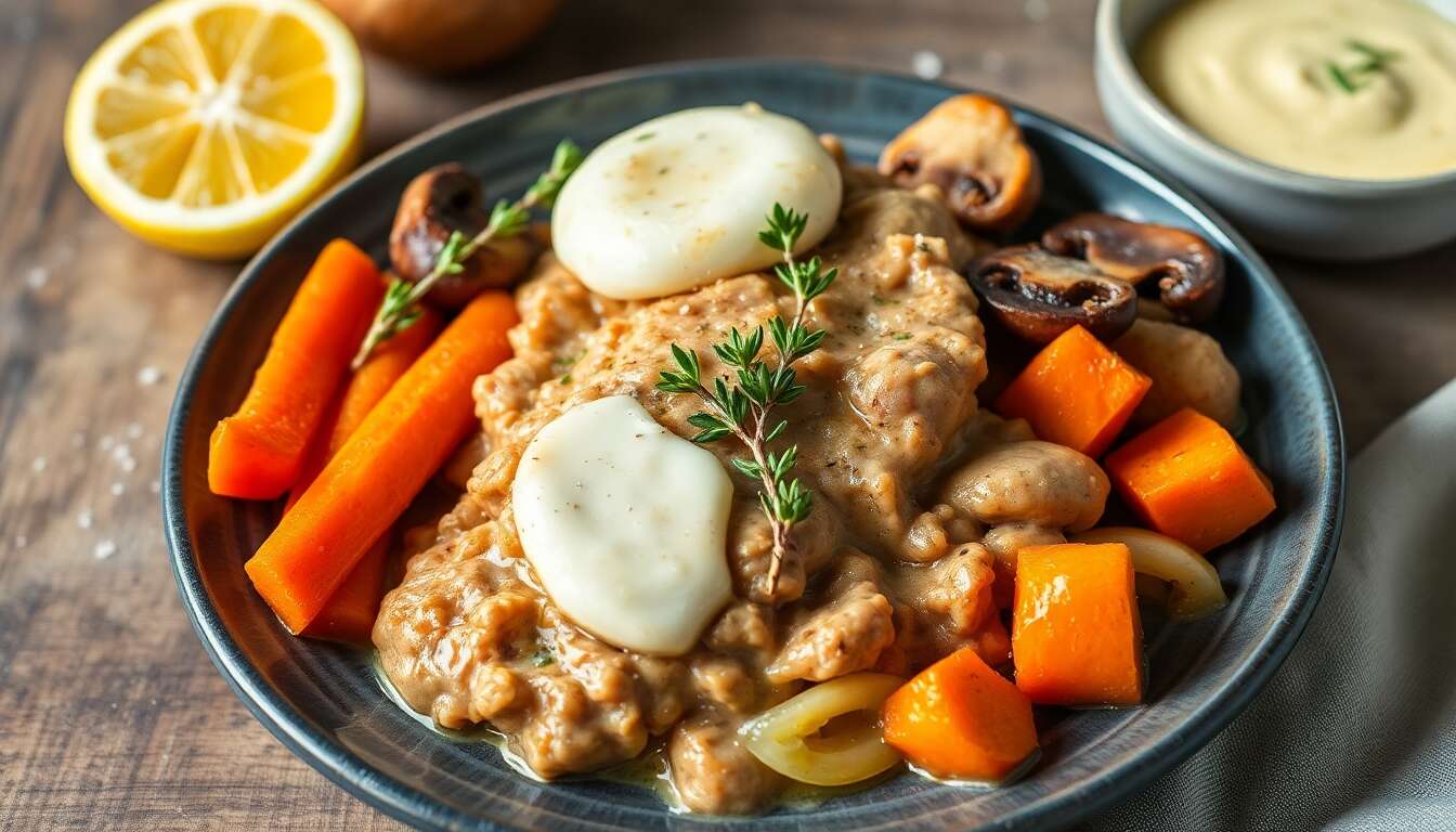 Blanquette Végane : seitan Gourmand façon Veau