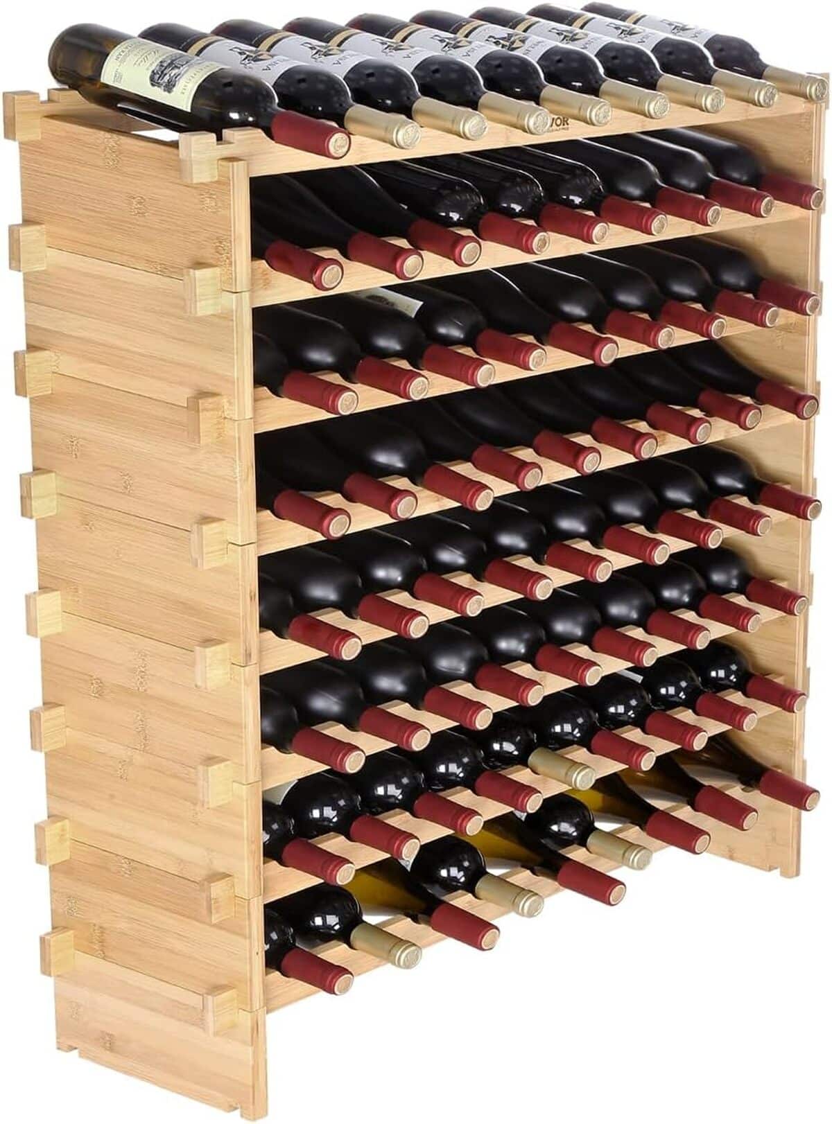 Test de l'étagère à vin modulaire VEVOR : 8 niveaux, 72 bouteilles