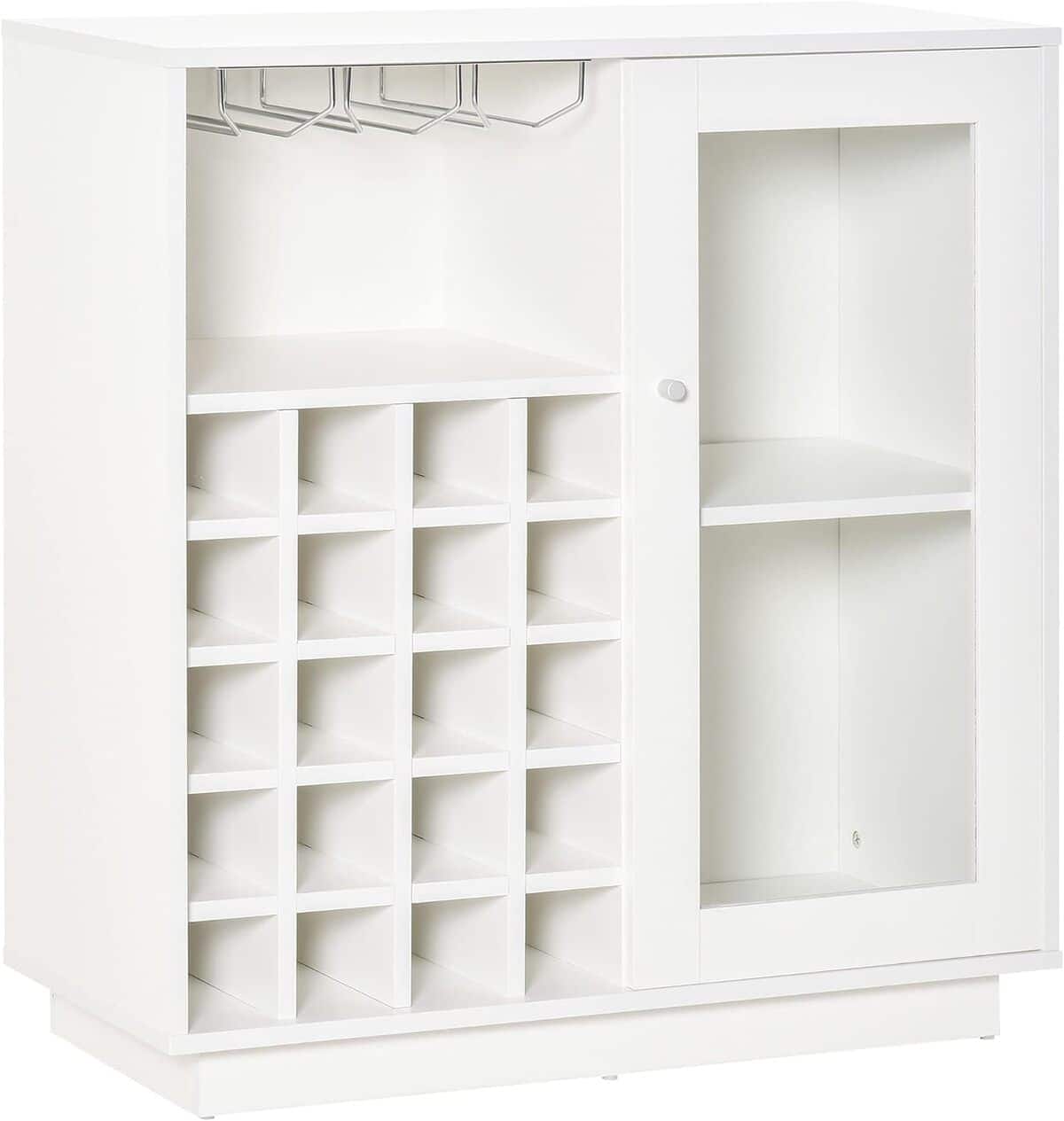 Test du buffet HOMCOM : design moderne et capacité de 20 bouteilles