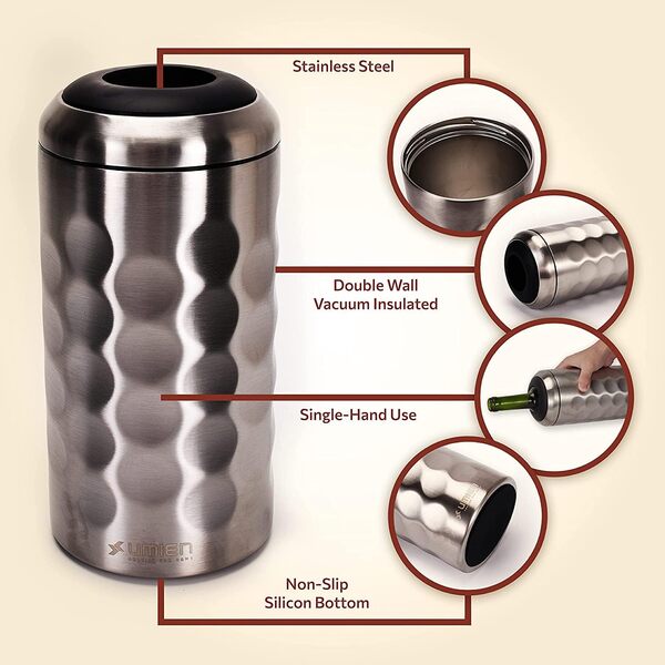 Wine Gifts – Refroidisseur de vin de qualité supérieure – Refroidisseur de bouteille en acier inoxydable de 750 ml, isolation sous vide et double paroi – Garde au froid pendant plus de 6 heures