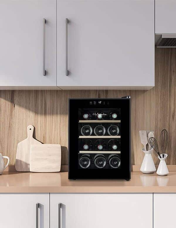 LA SOMMELIERE Cave hybride ultra silencieuse 12SILENCE – 12 bouteilles [Classe énergétique F]