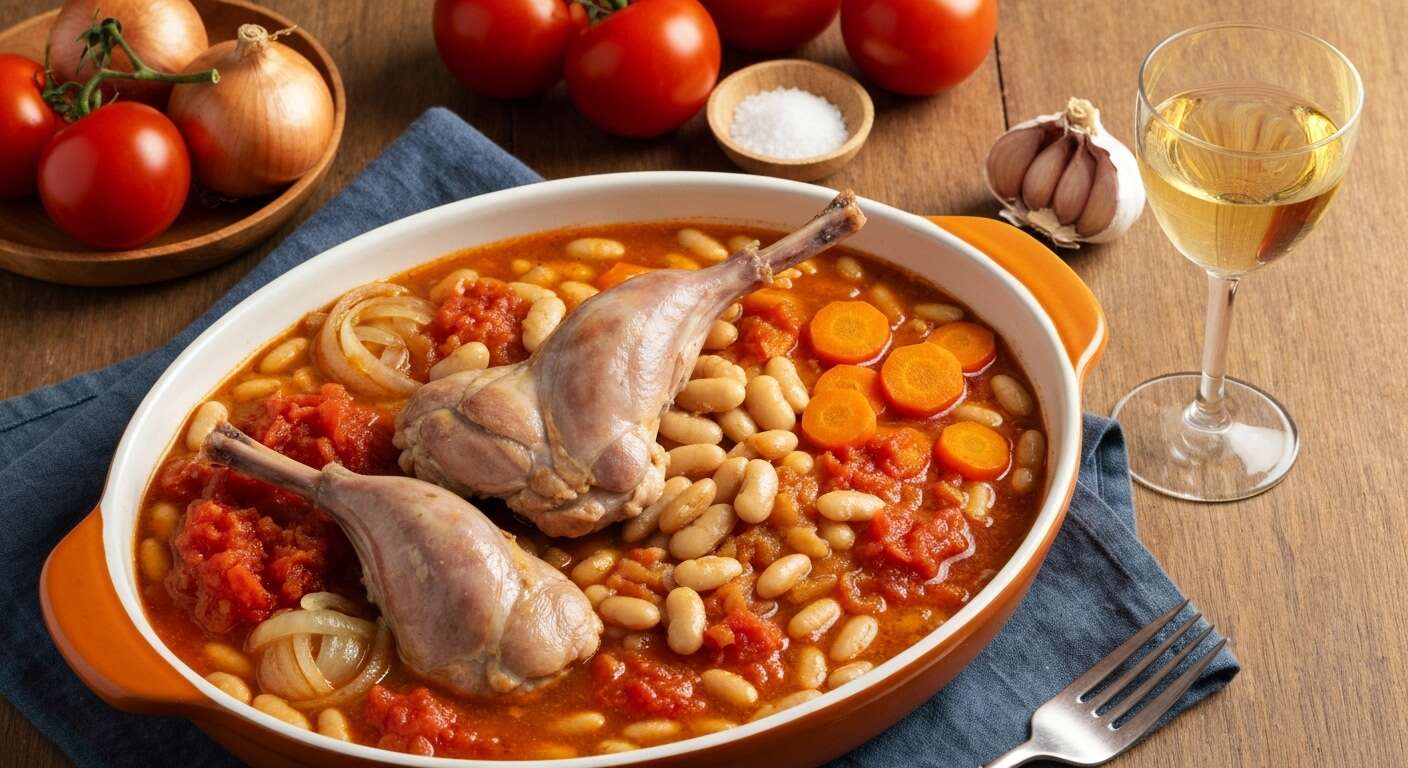 Délectez-vous d'un cassoulet au lapin irrésistible