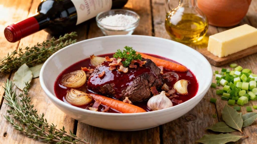 Délice de joue de bœuf à la bourguignonne