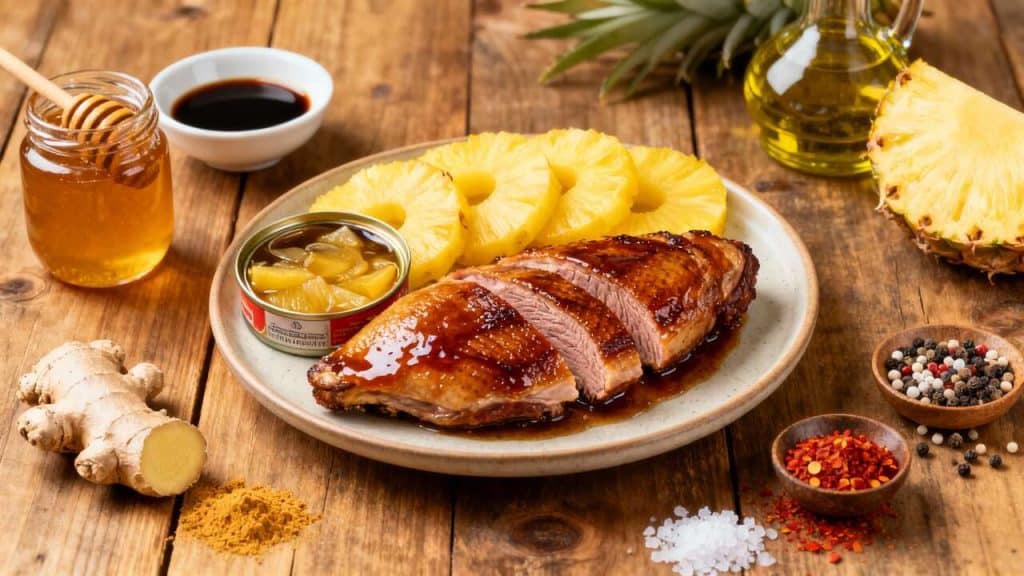 Délice de canard à l'ananas