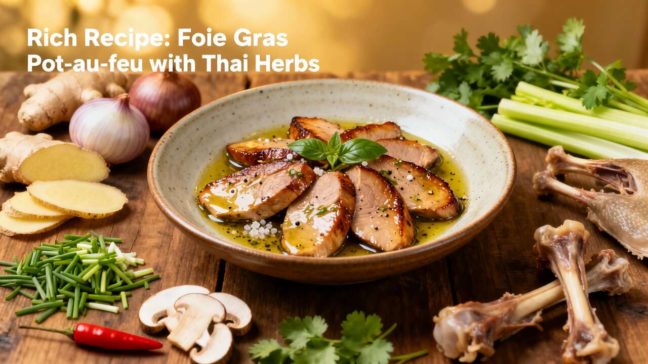 Recette gourmande : pot-au-feu de foie gras aux herbes thaïes