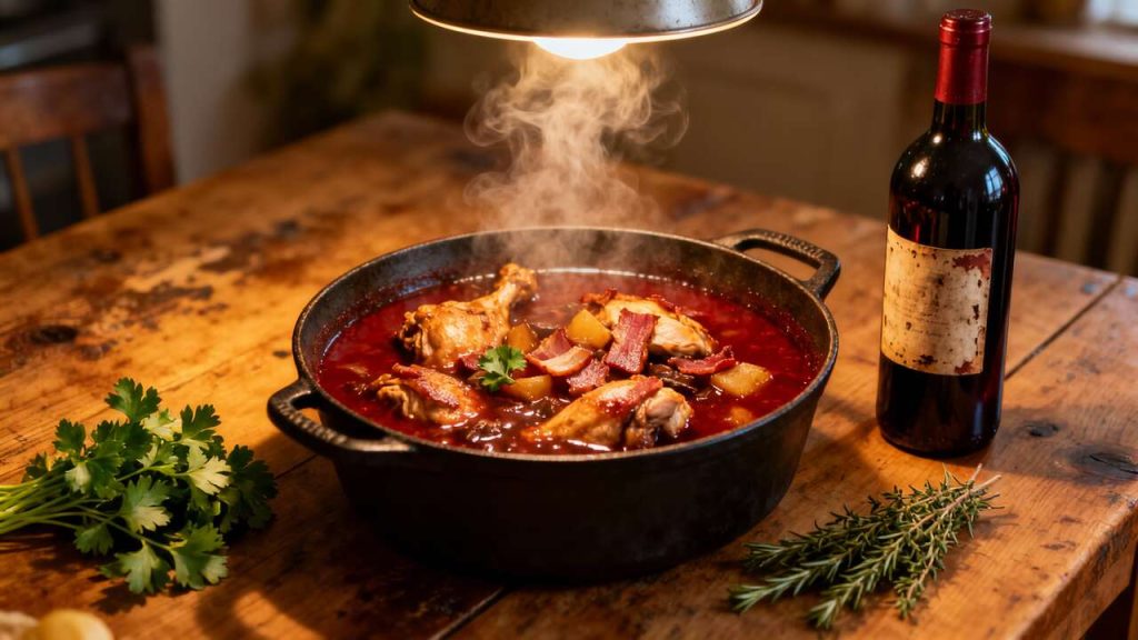 Secrets anciens du coq au vin