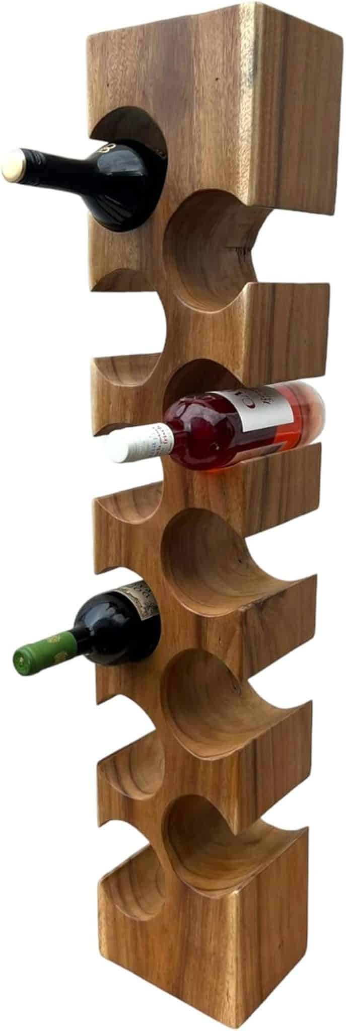 Test du casier à vin FaHome en bois massif : porte-bouteilles pour 11 bouteilles