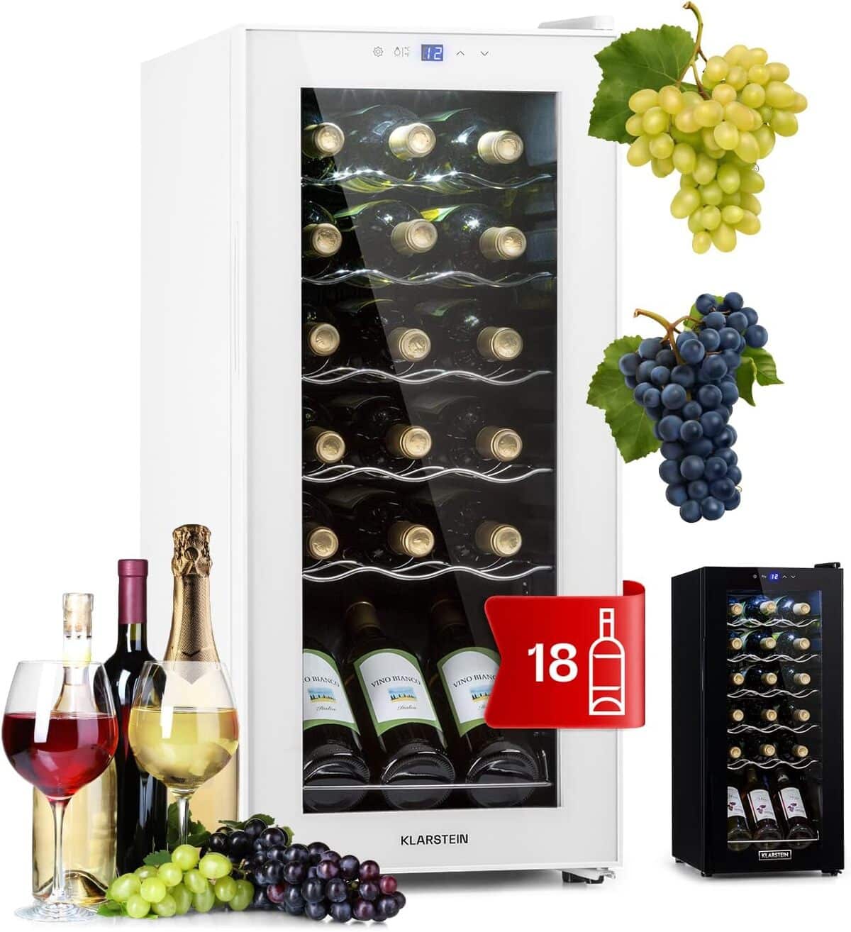 Test du réfrigérateur à vin Klarstein Shiraz : performance et élégance pour 18 bouteilles