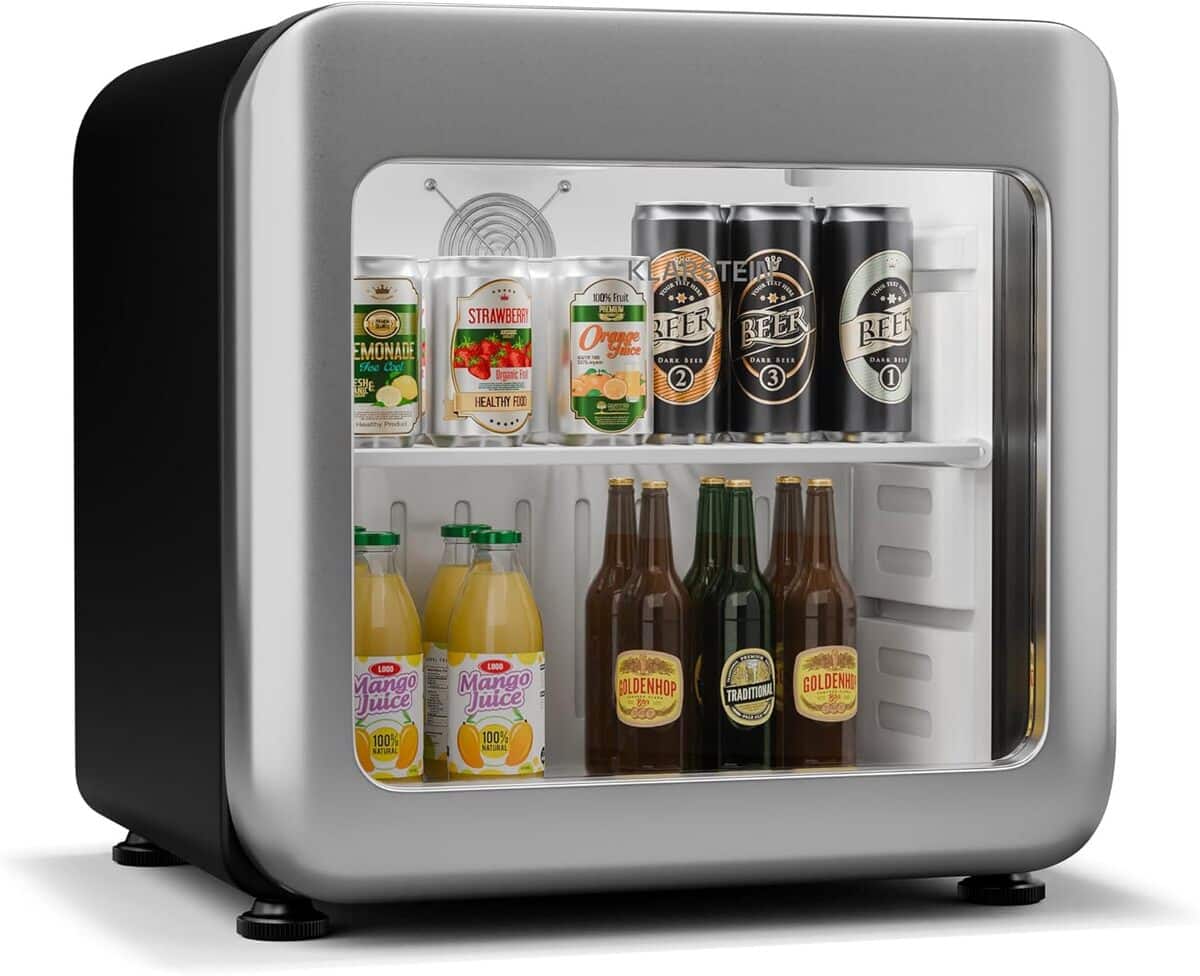 Test du réfrigérateur rétro Klarstein Audrey Evo : 46 L et porte à double vitrage