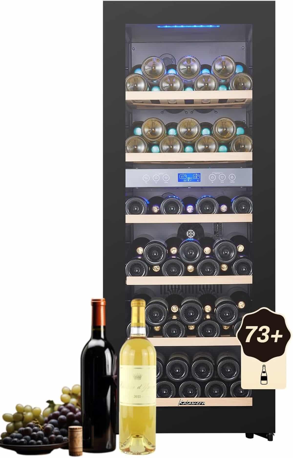 Test : kalamera KRC-200BFG, cave à vin 73 bouteilles multi-températures