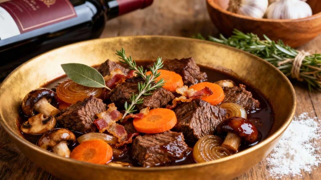 Boeuf bourguignon en famille pour Noël