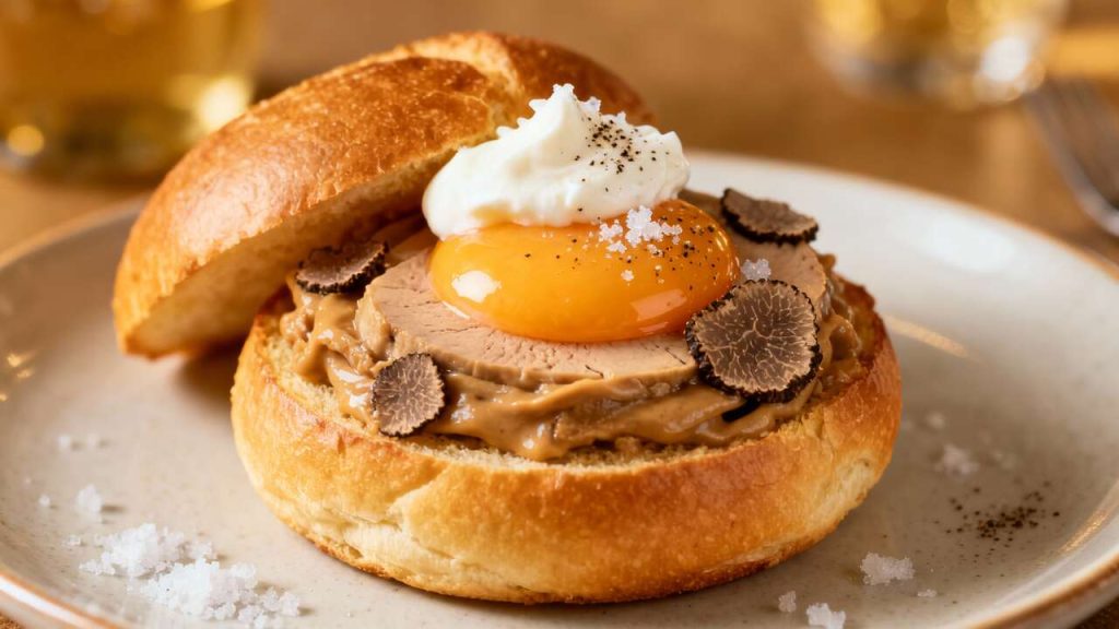 Brioche surprise : œuf cocotte au foie gras truffé