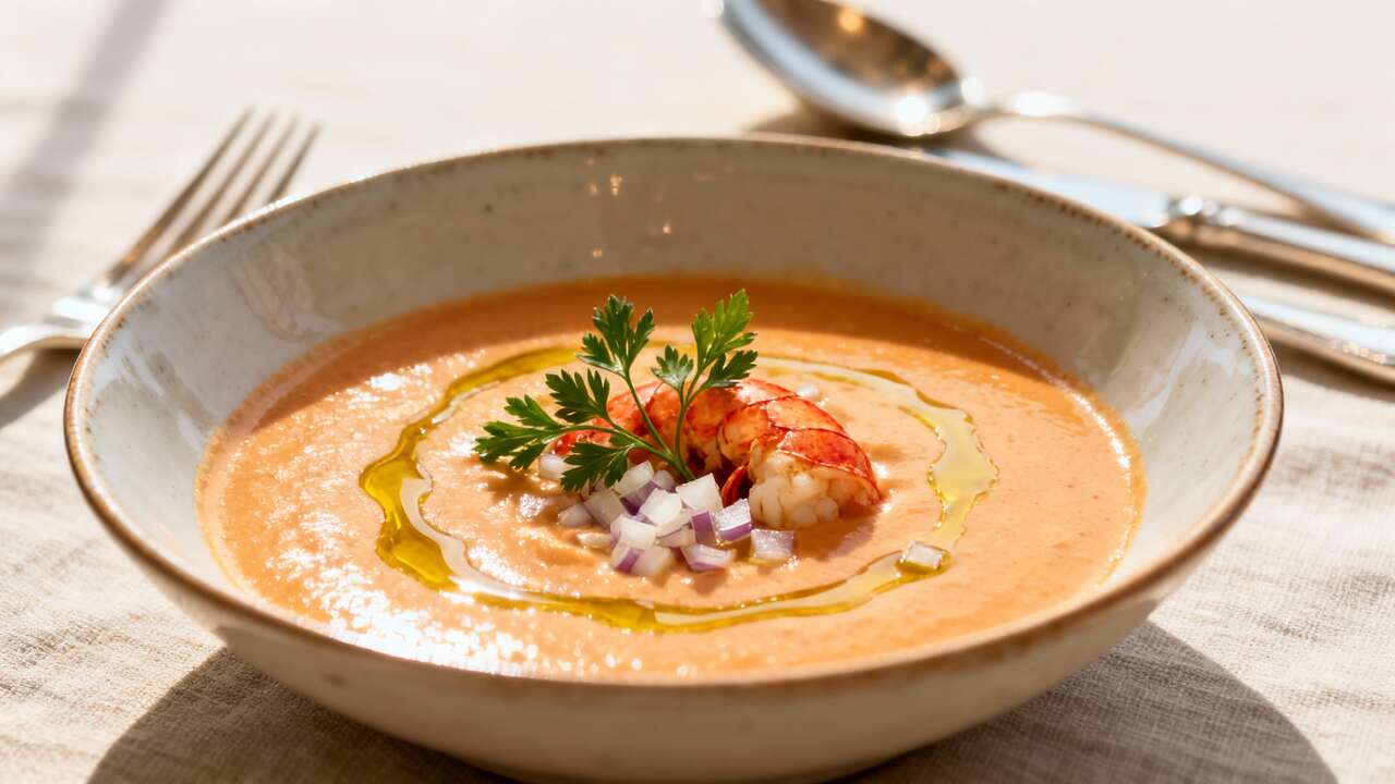 Délice crémeux : soupe de homard élégante