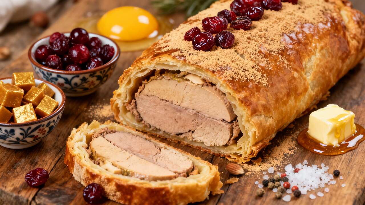 Délice festif en croûte : foie gras et cranberries