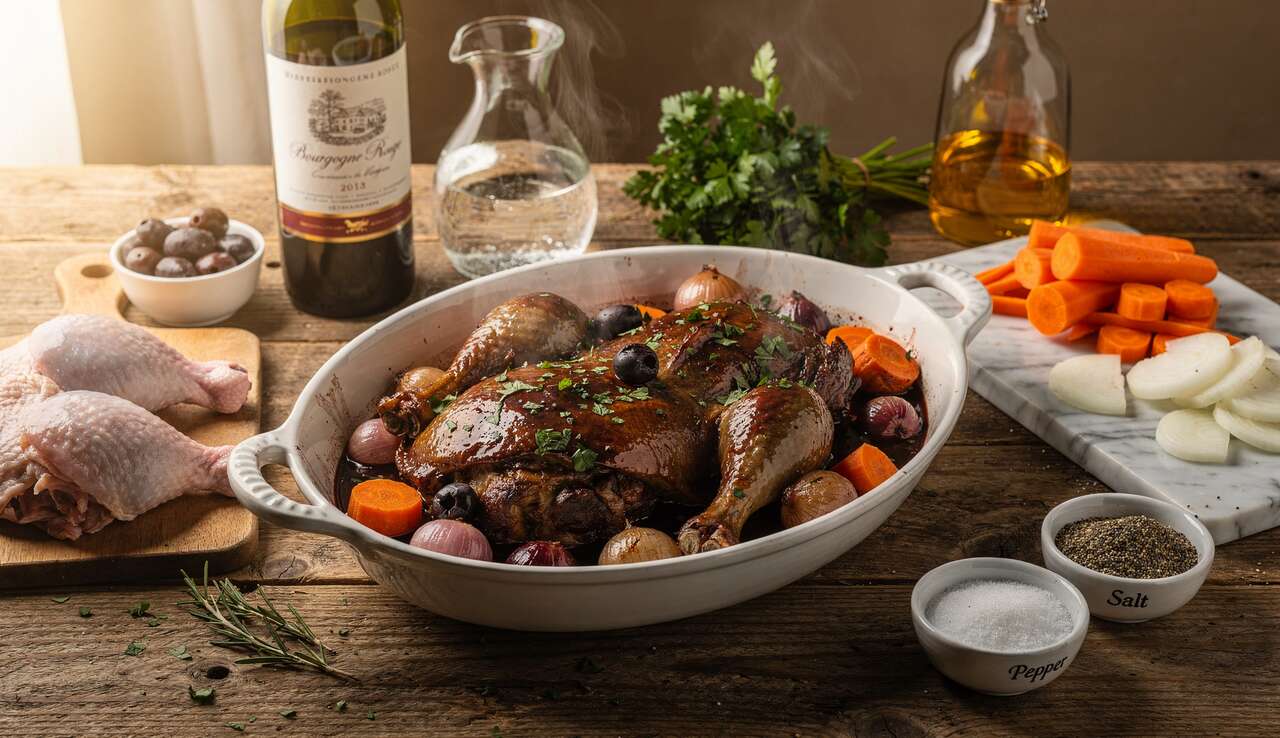 Recette inratable du coq au vin