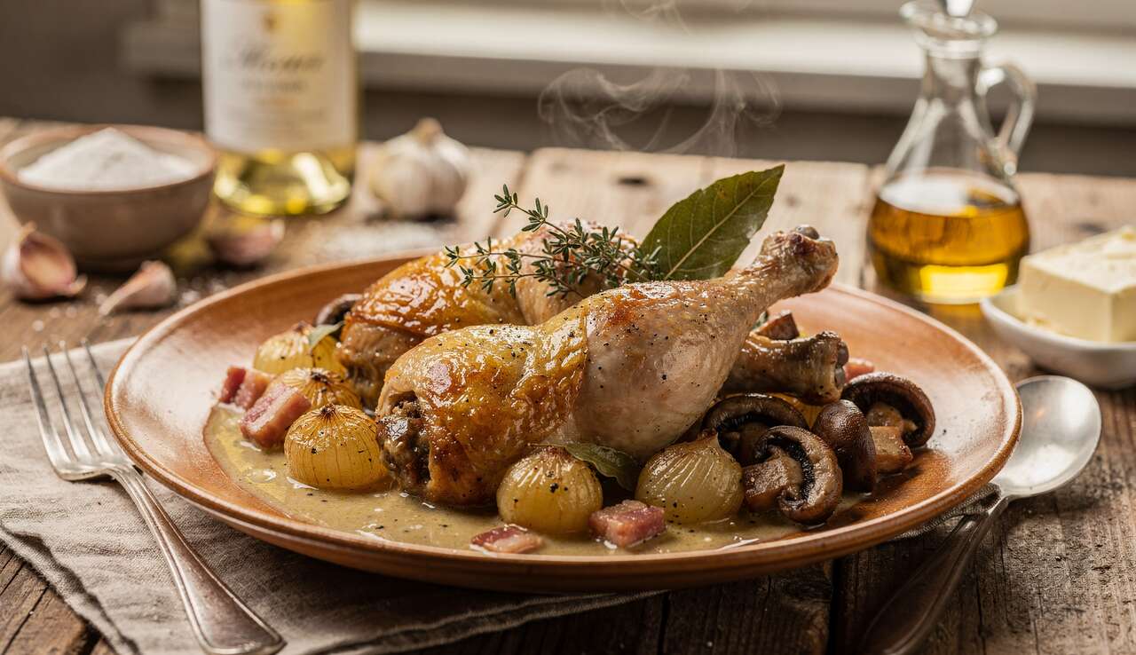 Cuisiner un coq au vin blanc : secrets d'un ragoût savoureux