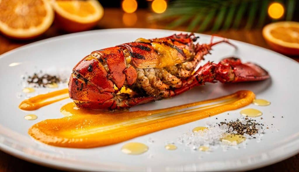Homard grillé : délices tropicaux mangue-gingembre