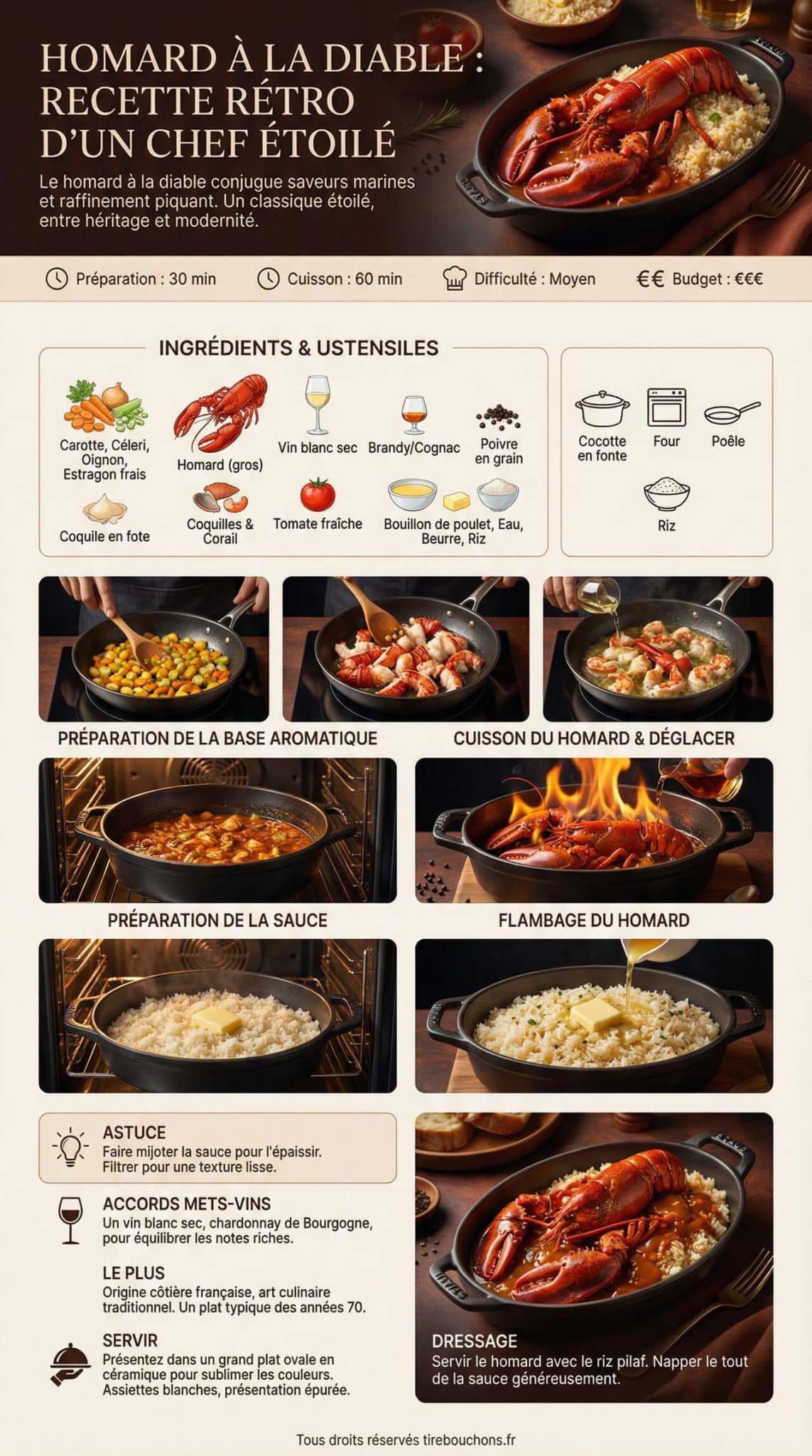 Fiche recette Homard &agrave; la diable : recette r&eacute;tro d'un chef &eacute;toil&eacute;