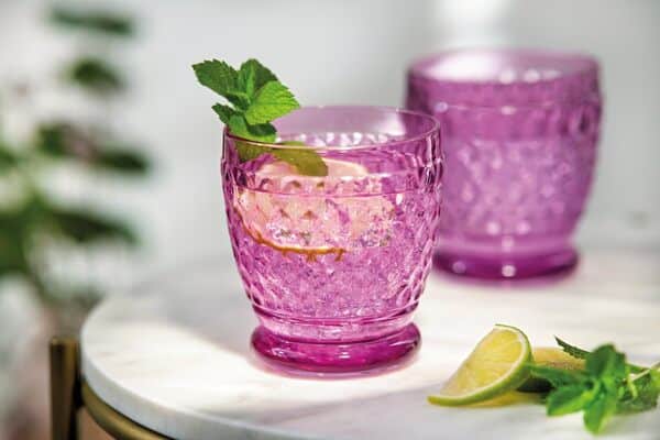 Villeroy & Boch Boston Berry Crystal Lot de 4 verres à l'ancienne fabriqués en Allemagne