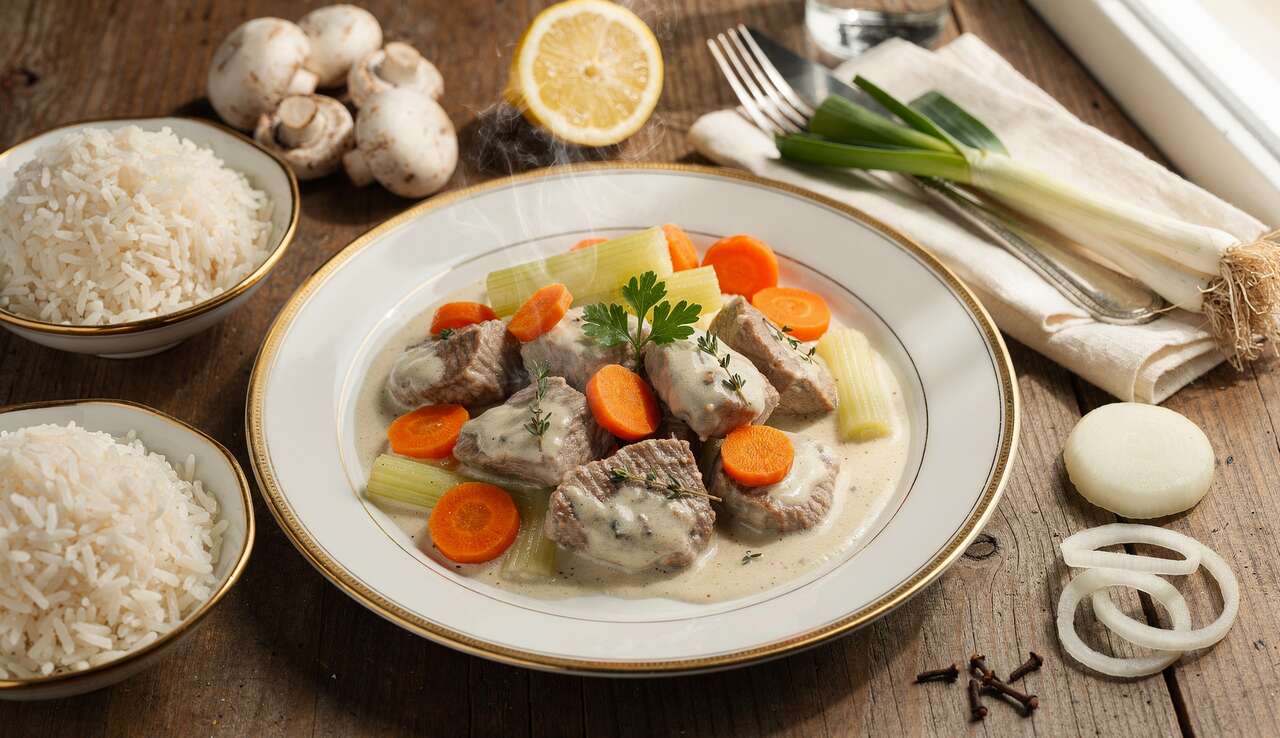 Recette complète : blanquette de veau traditionnelle du chef