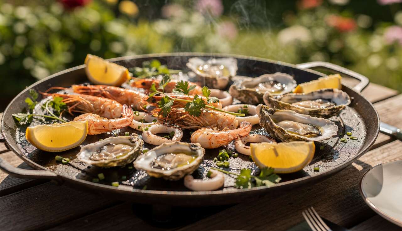 Maîtriser la plancha : astuces pour crustacés et calamars