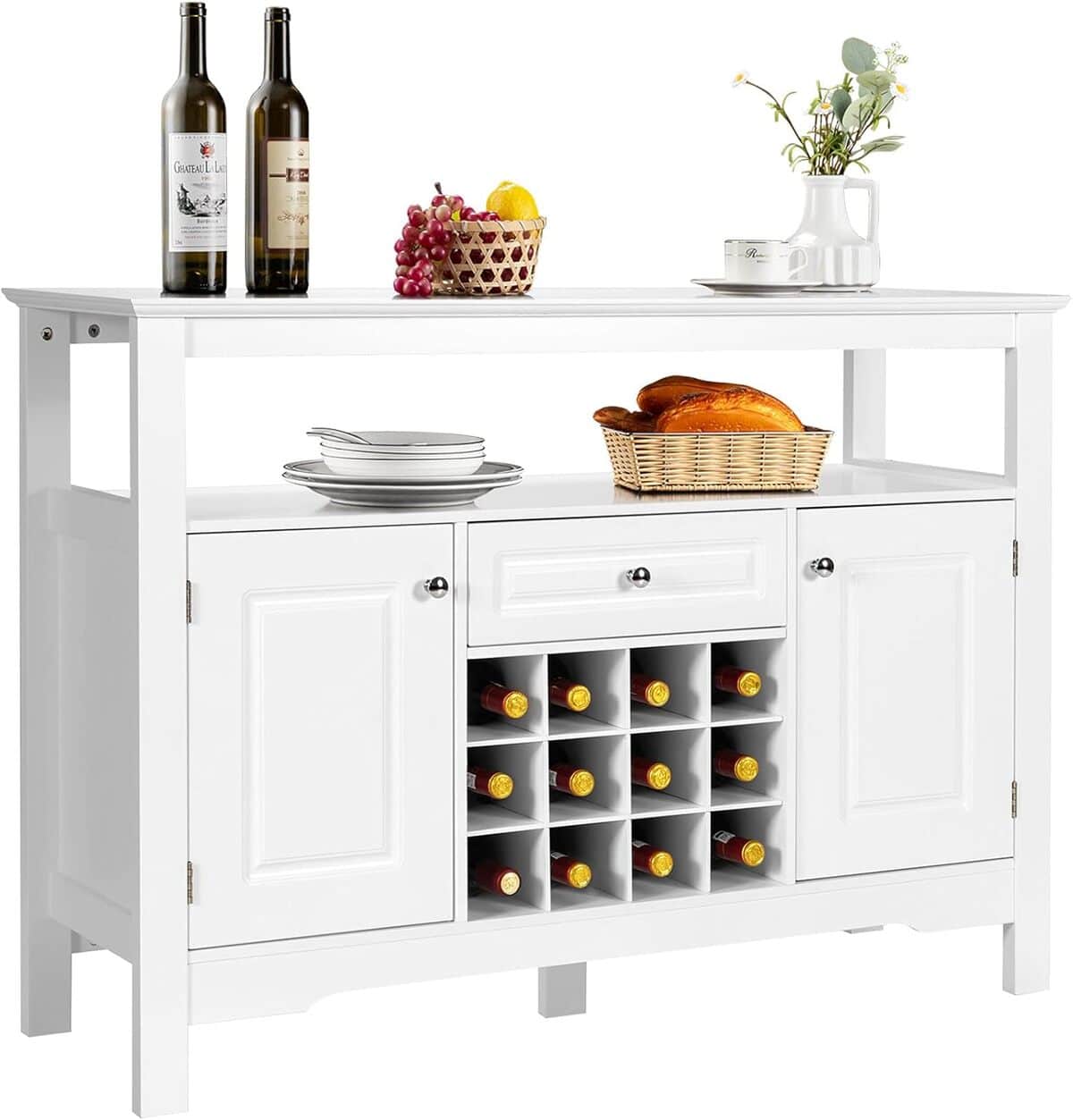 Test du buffet COSTWAY avec casier à vin amovible